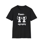 Pawn-ography Chess T-Shirt — Funny Pawn High-Five Tee for Chess Players & Gifts