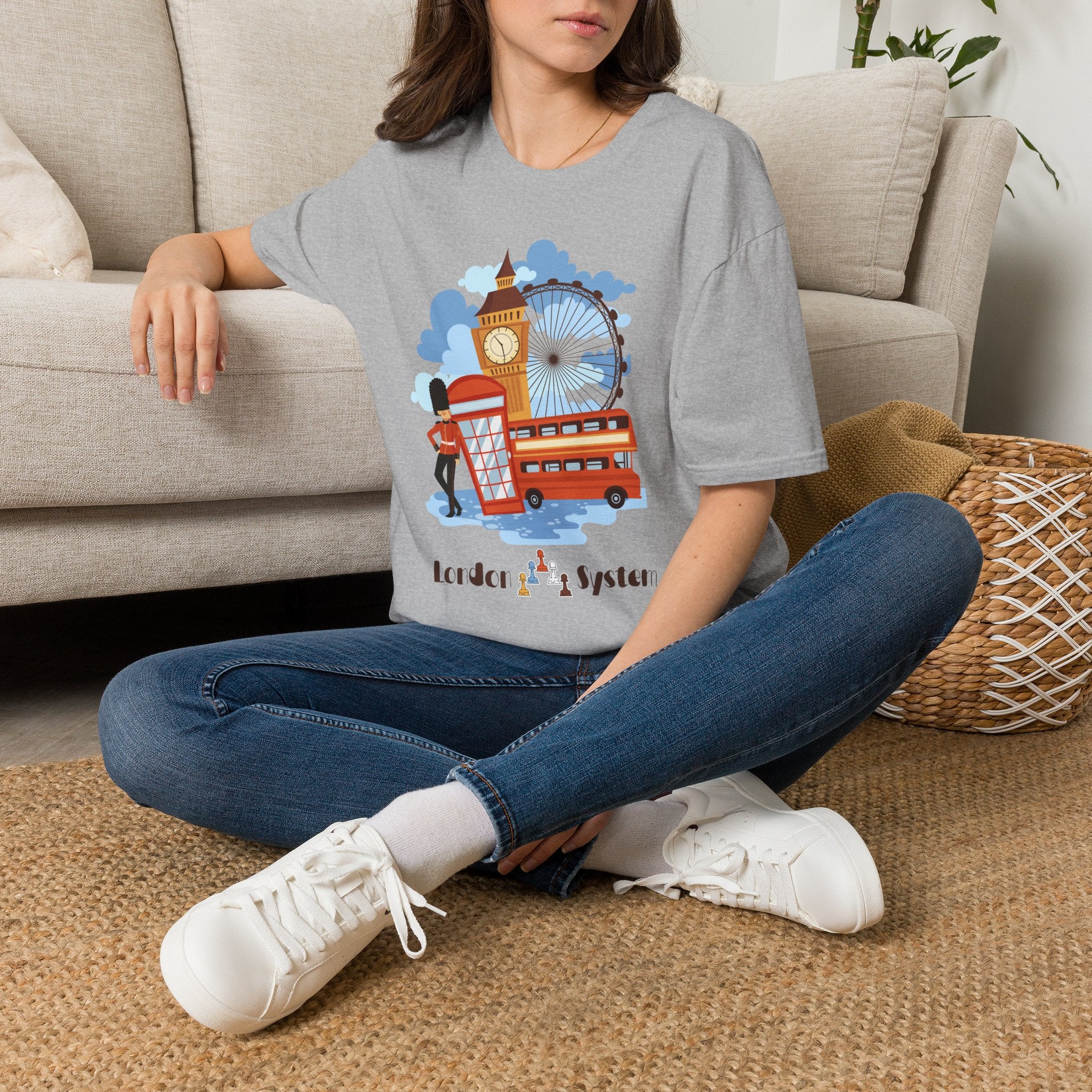 London Landmarks T‑Shirt — Big Ben, London Eye & Double-Decker Bus Design