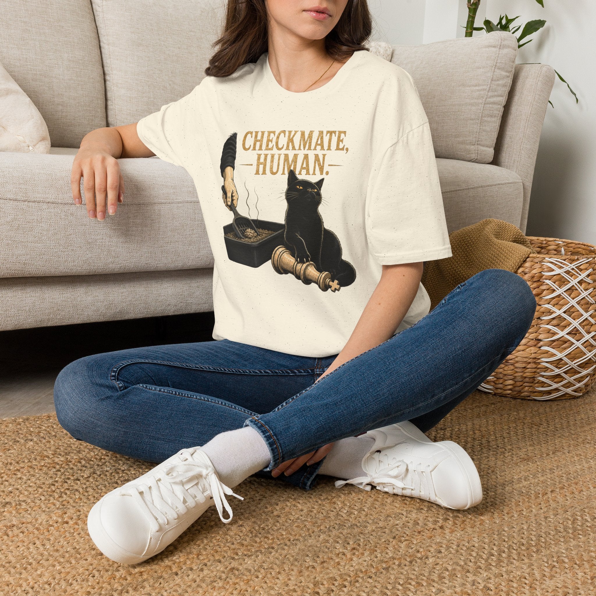 Checkmate, Human. Cat Chess T-Shirt