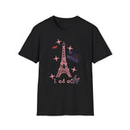 Paris Eiffel Tower Travel T‑Shirt — 'I Need Coffee' Cute Pink Landmark Tee