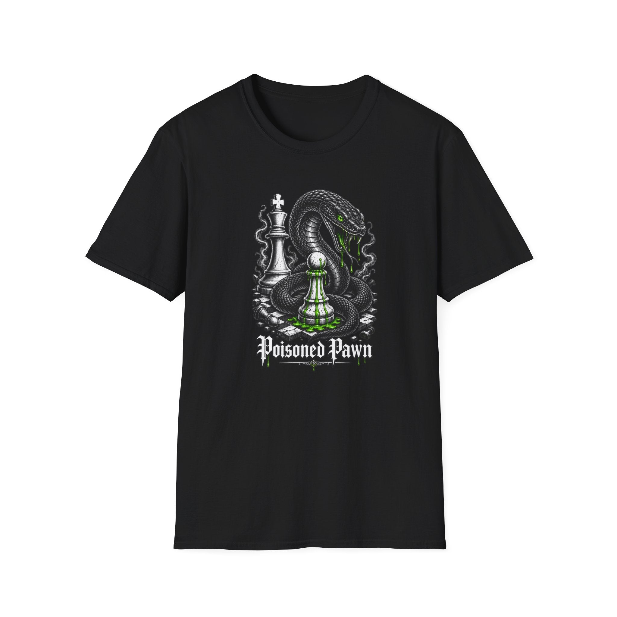 Snake Chess T-Shirt — Green Venom Chess Piece Graphic Tee