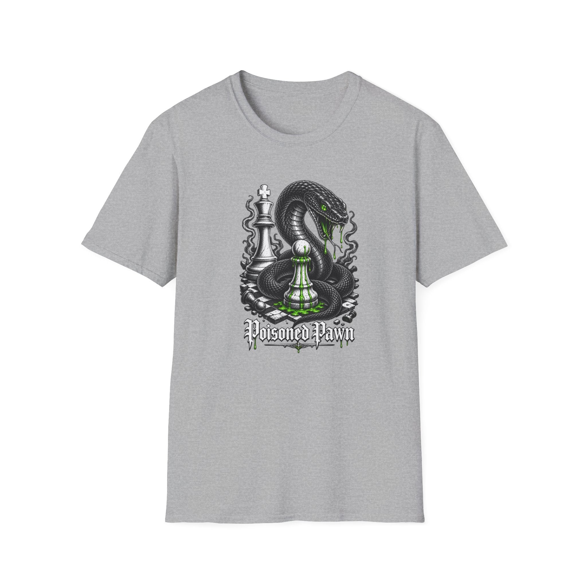 Snake Chess T-Shirt — Green Venom Chess Piece Graphic Tee