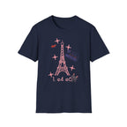 Paris Eiffel Tower Travel T‑Shirt — 'I Need Coffee' Cute Pink Landmark Tee