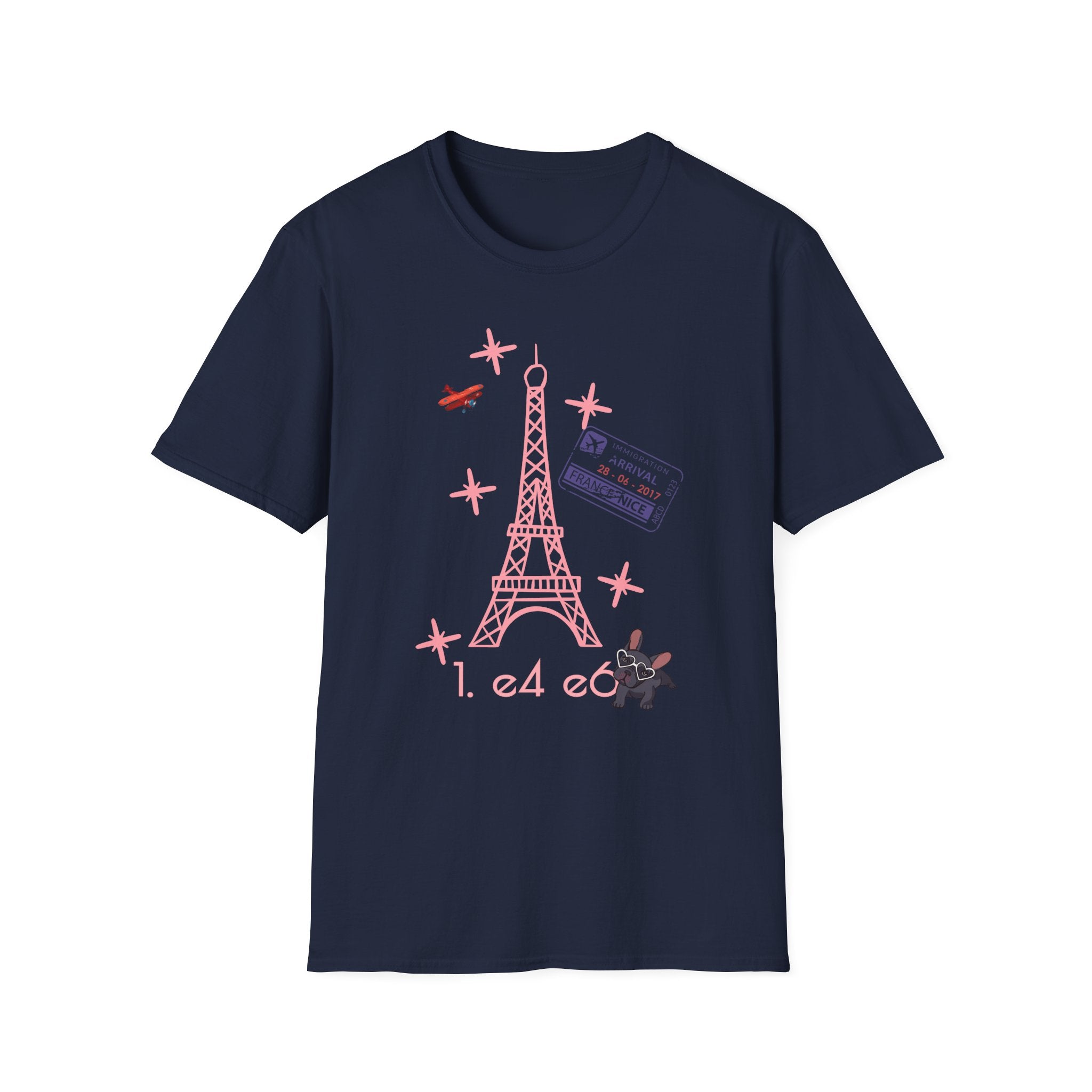 Paris Eiffel Tower Travel T‑Shirt — 'I Need Coffee' Cute Pink Landmark Tee