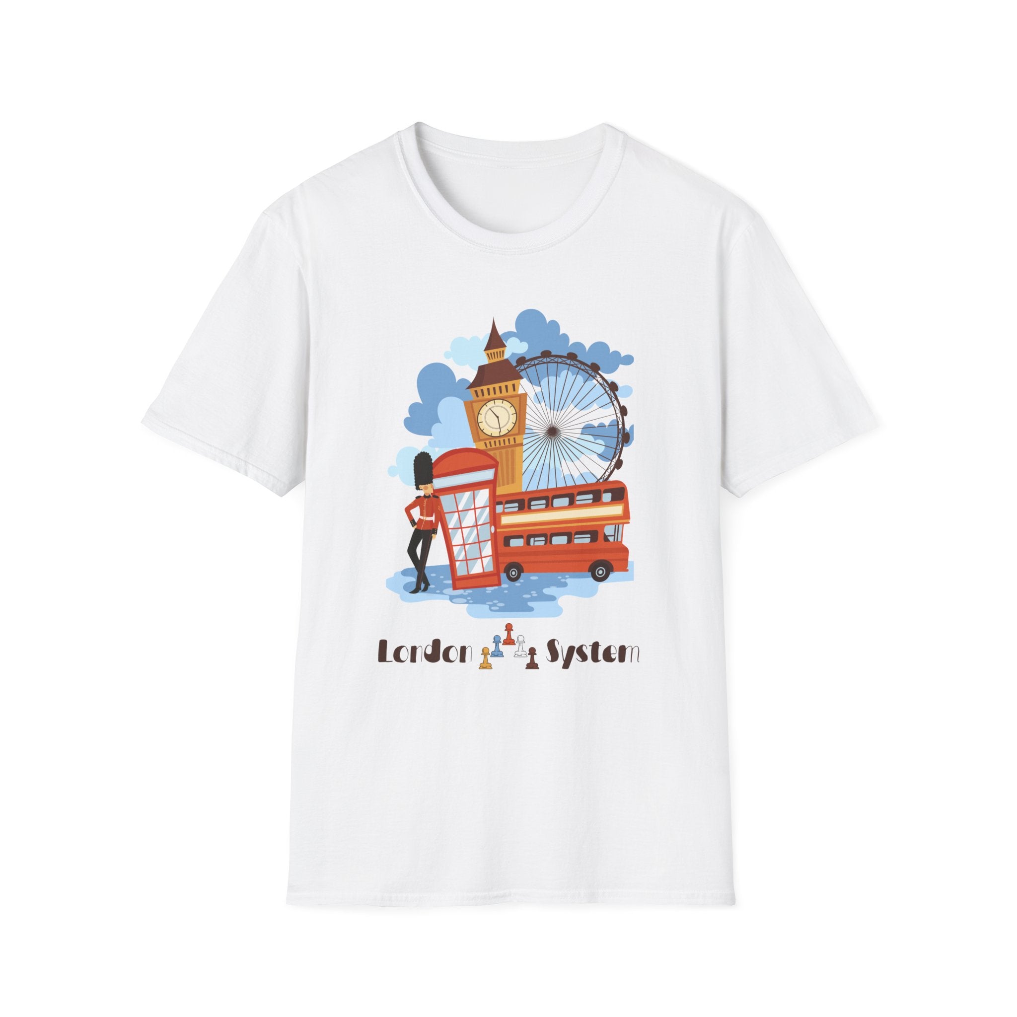 London Landmarks T‑Shirt — Big Ben, London Eye & Double-Decker Bus Design