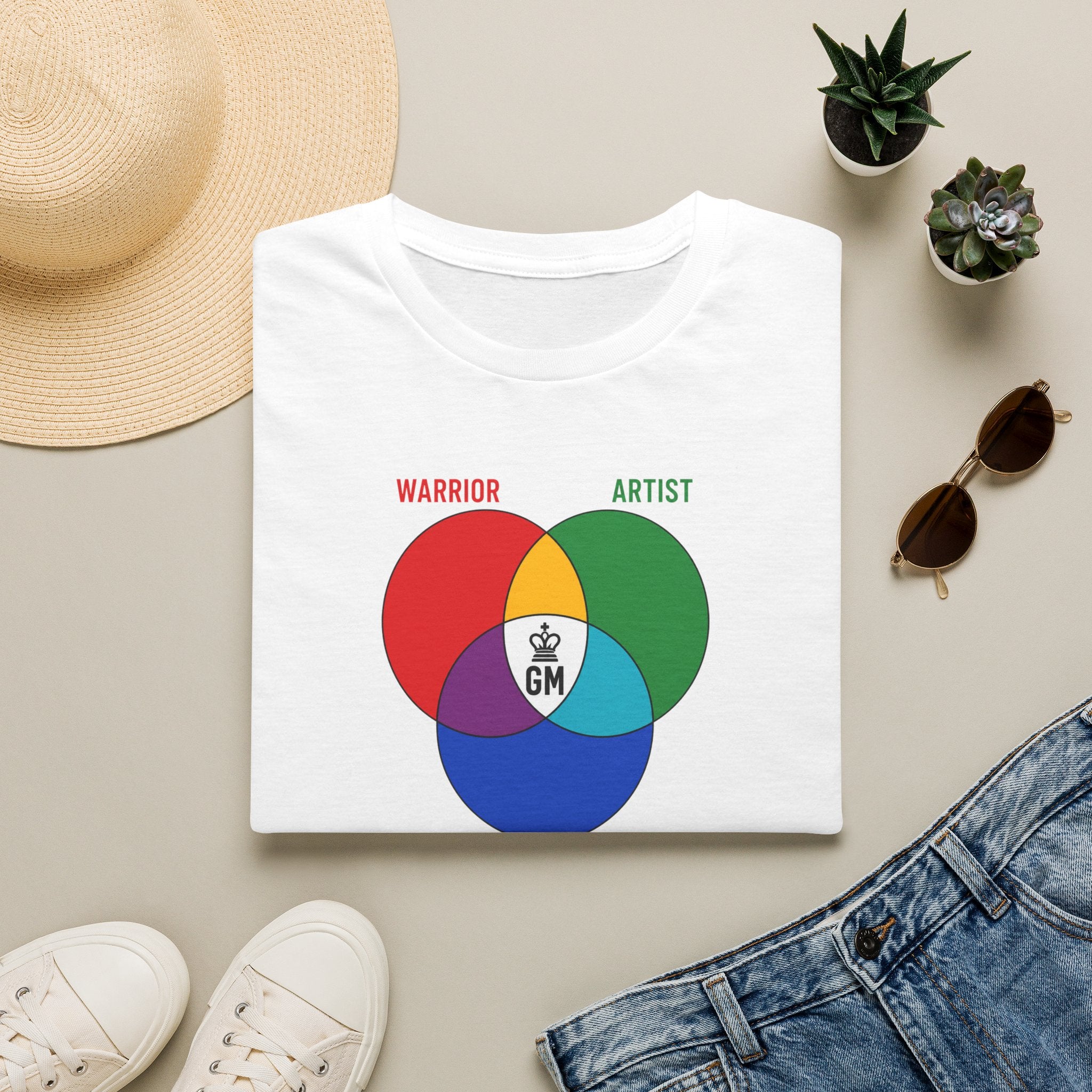 Venn Diagram 'Warrior Artist Scholar' Graphic T‑Shirt