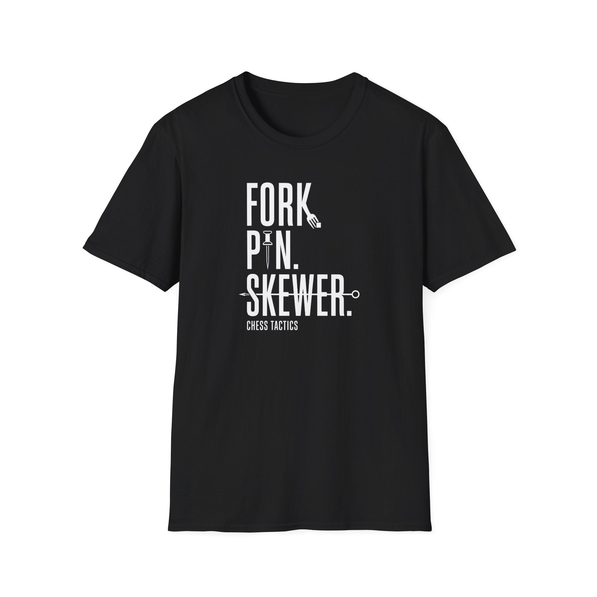 T-Shirt — 'Fork. Pin. Skewer.' Chef Tools Graphic Tee