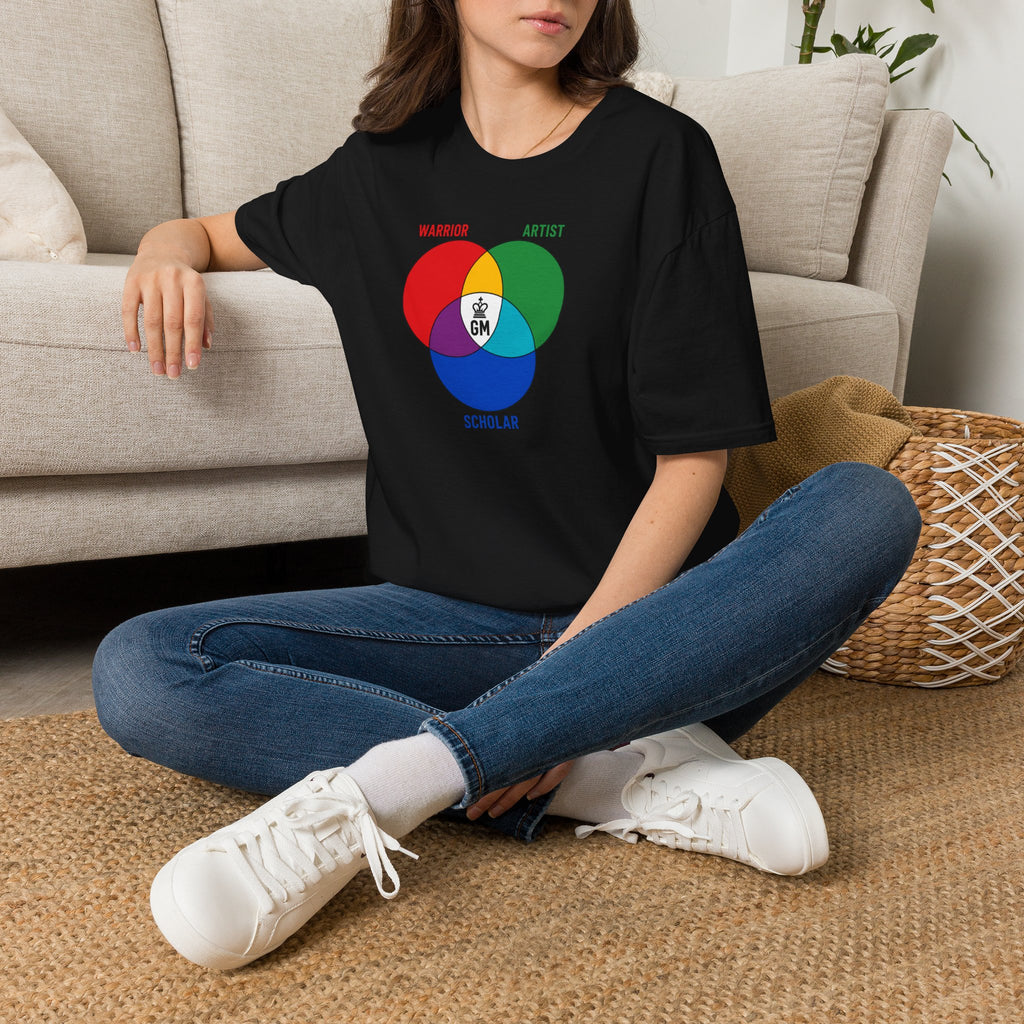 Venn Diagram 'Warrior Artist Scholar' Graphic T‑Shirt