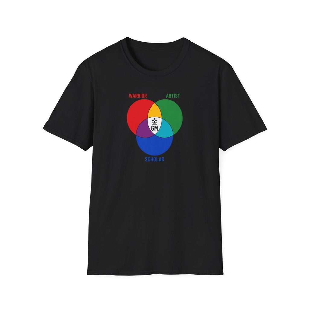 Venn Diagram 'Warrior Artist Scholar' Graphic T‑Shirt