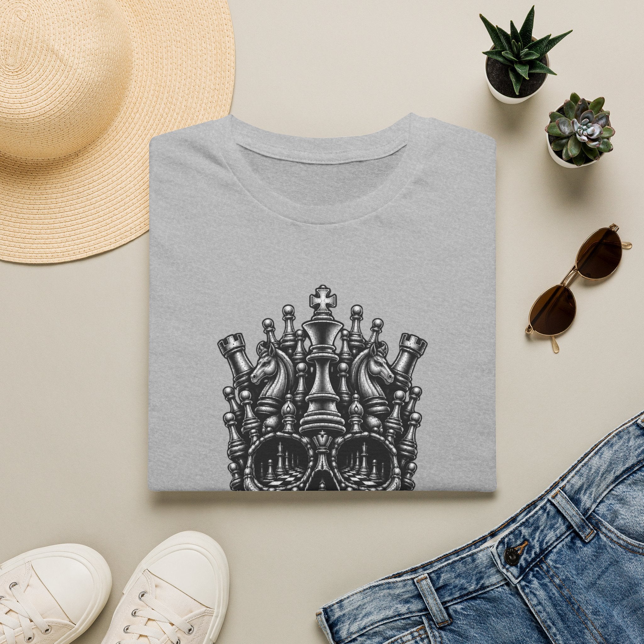 Skull Crown T-Shirt — 'Every King Falls' Gothic Chess Skull Tee