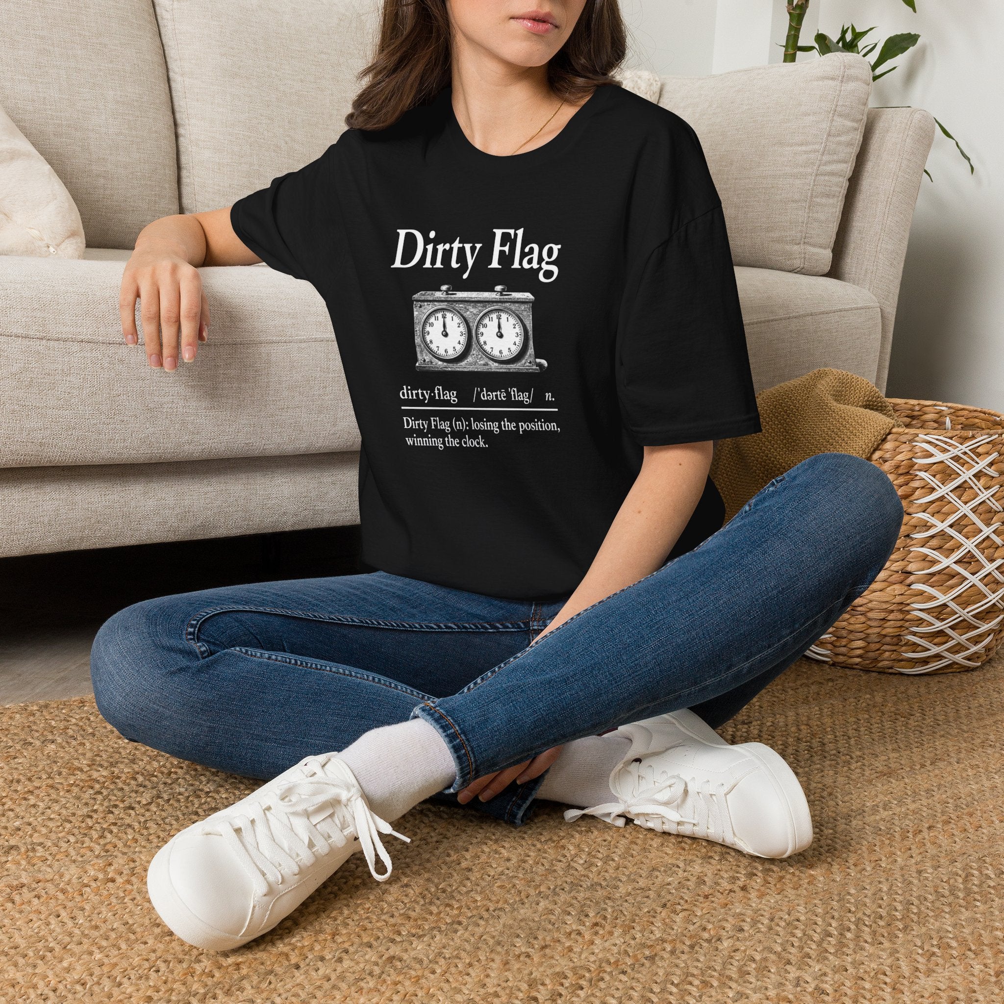 Dirty Flag Chess Clock T-Shirt — Funny Chess Player Gift