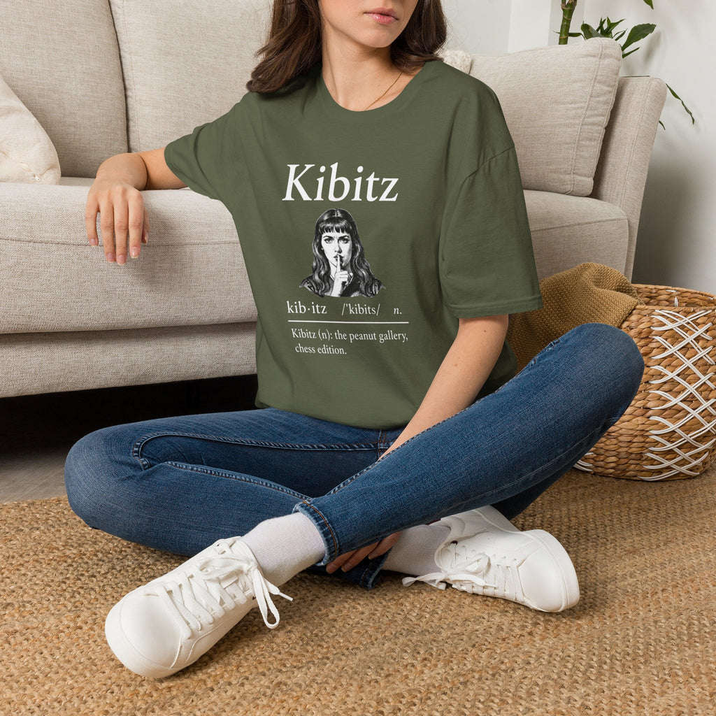Kibitz Vintage Graphic T-Shirt — Funny Shh Finger Design