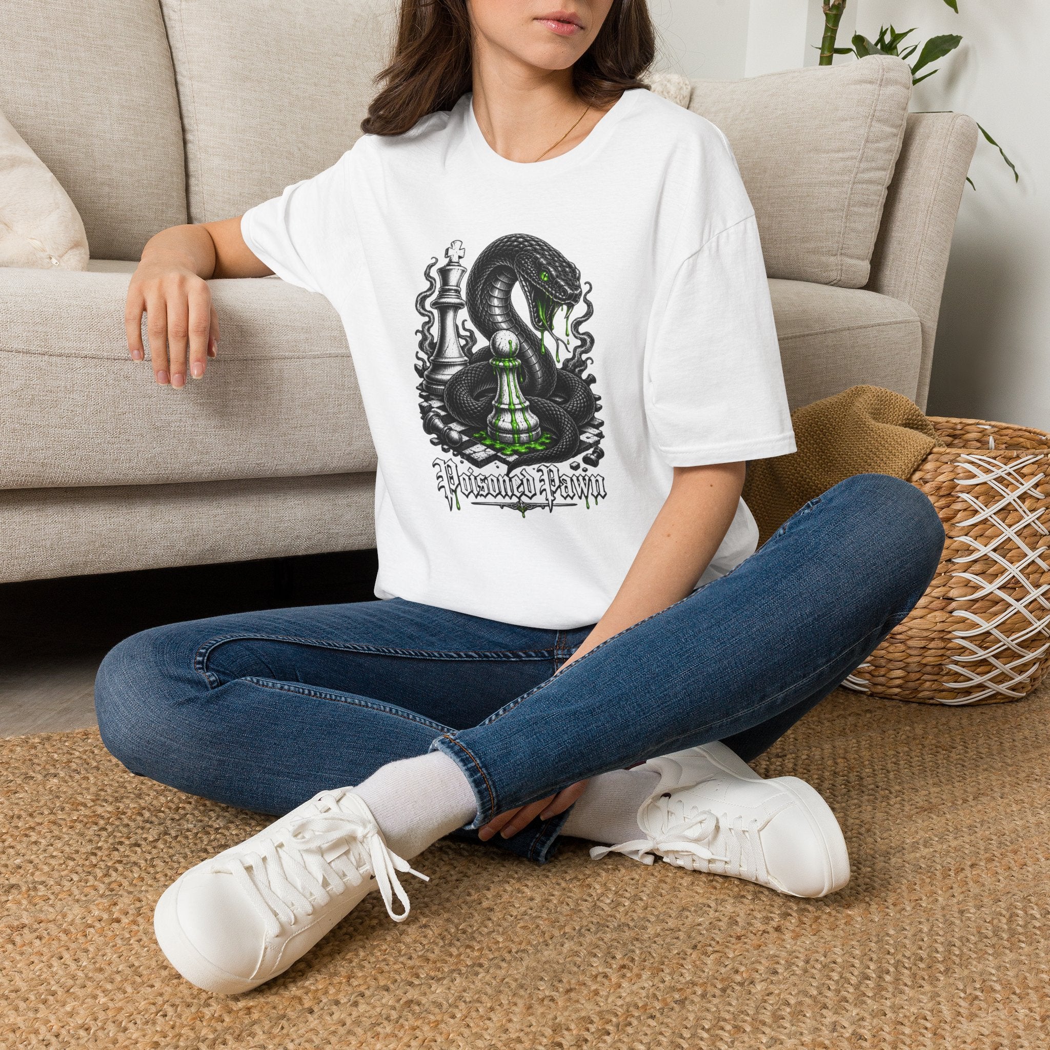 Snake Chess T-Shirt — Green Venom Chess Piece Graphic Tee