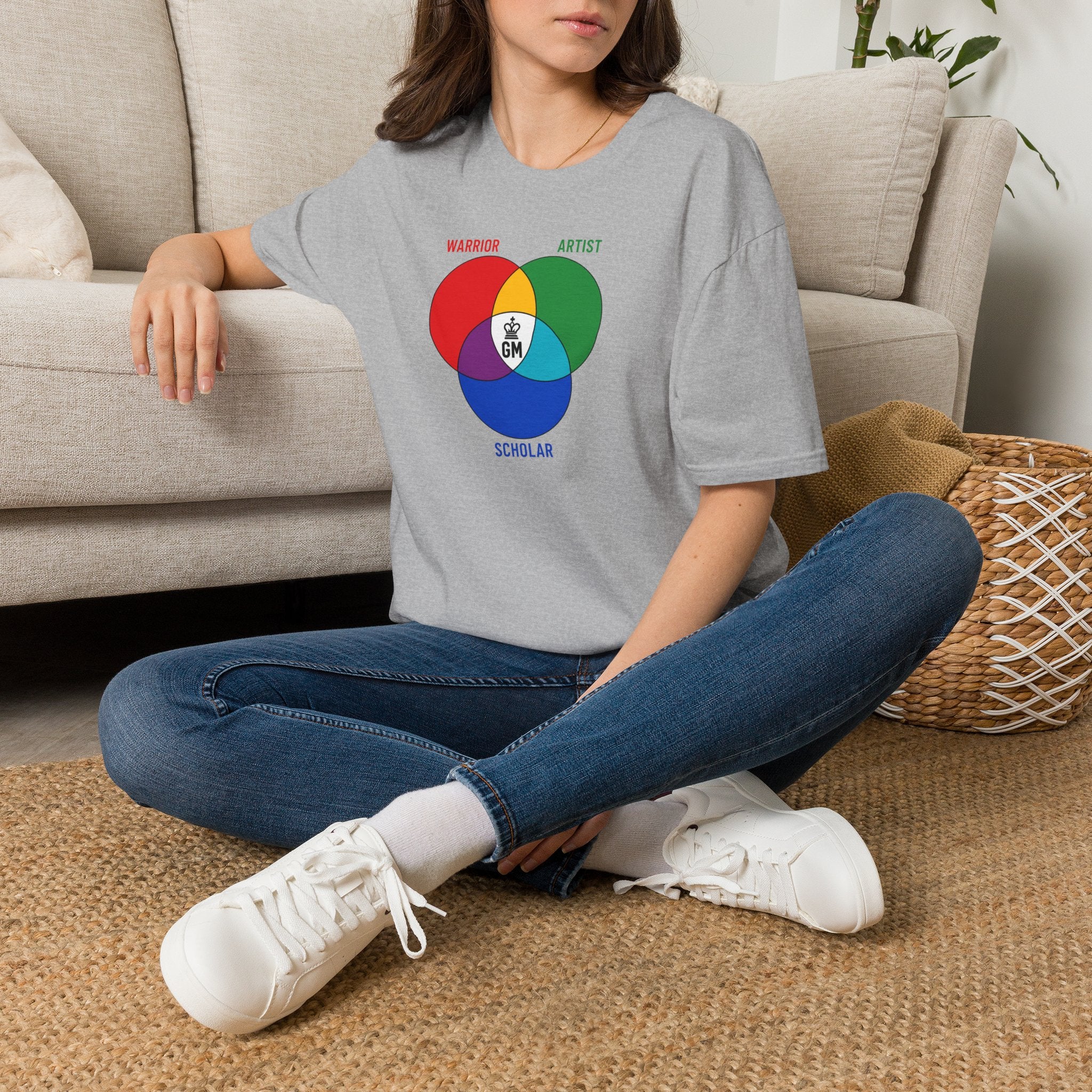 Venn Diagram 'Warrior Artist Scholar' Graphic T‑Shirt