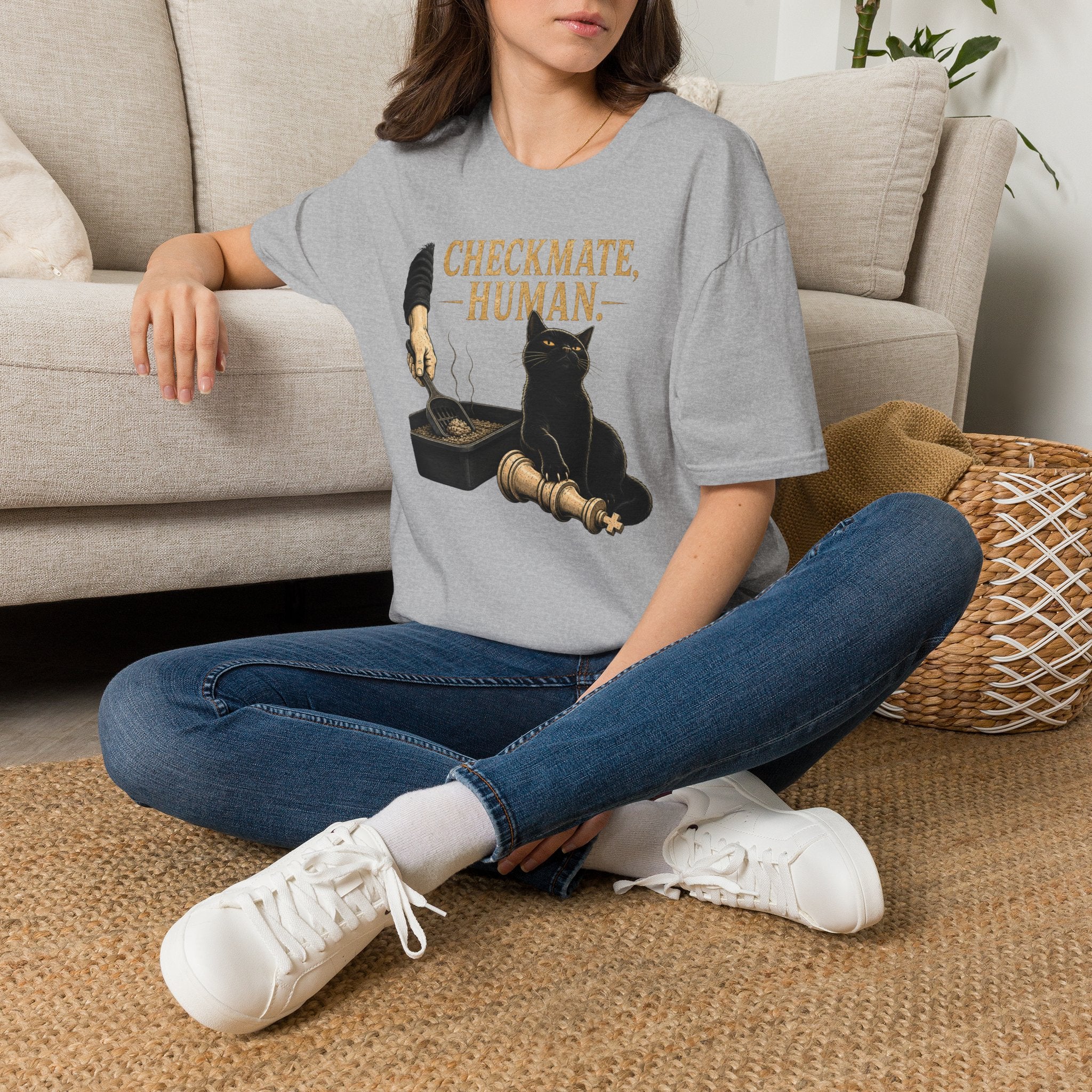 Checkmate, Human. Cat Chess T-Shirt