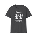 Pawn-ography Chess T-Shirt — Funny Pawn High-Five Tee for Chess Players & Gifts