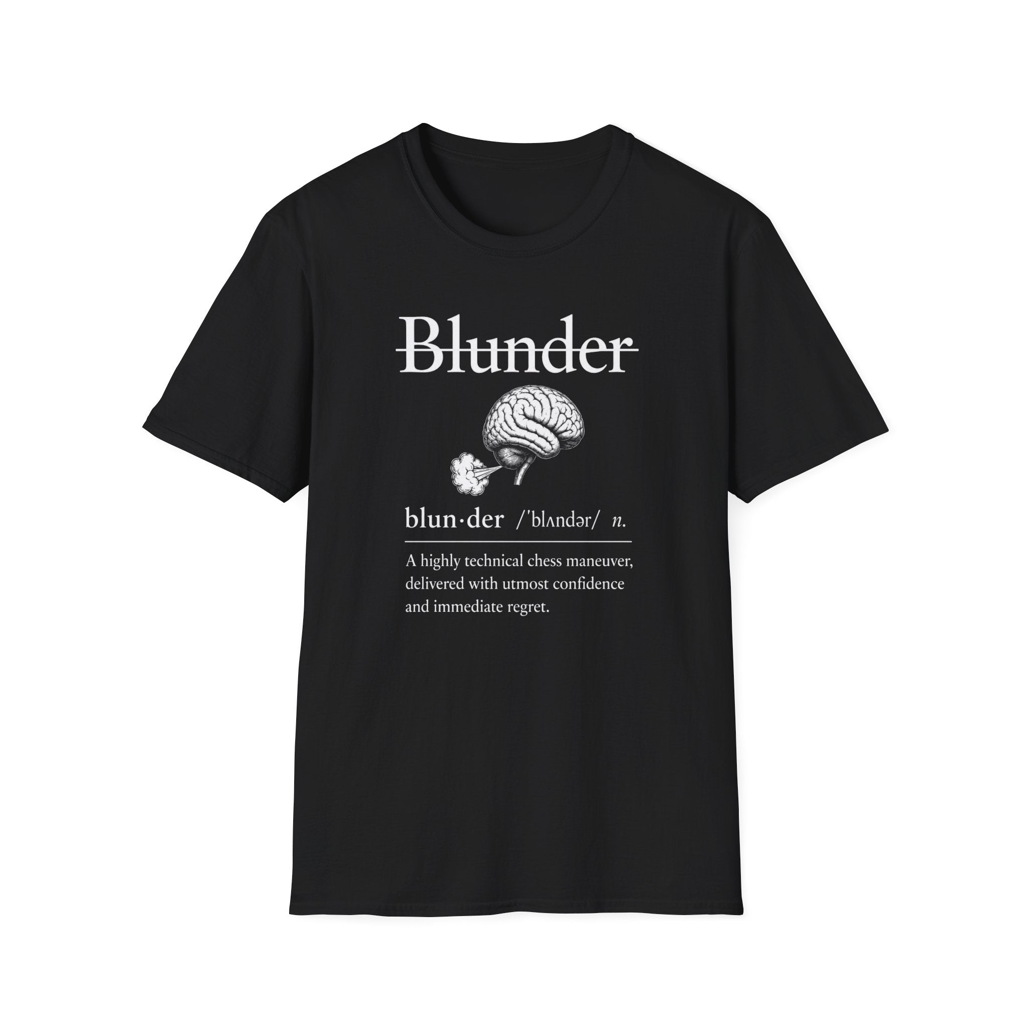 Blunder Definition T-Shirt — Brain Illustration Funny Dictionary Tee