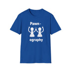 Pawn-ography Chess T-Shirt — Funny Pawn High-Five Tee for Chess Players & Gifts