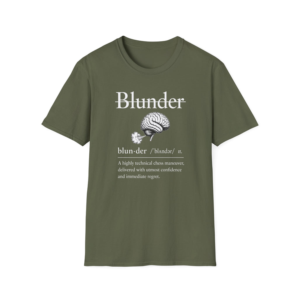Blunder Definition T-Shirt — Brain Illustration Funny Dictionary Tee