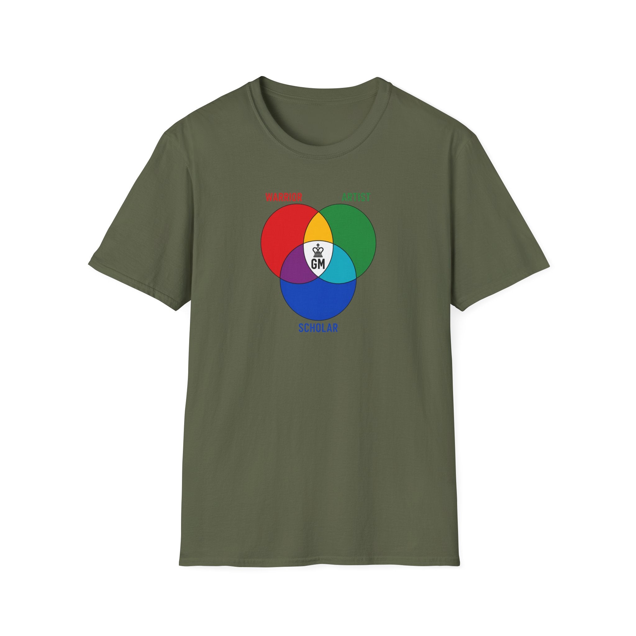 Venn Diagram 'Warrior Artist Scholar' Graphic T‑Shirt