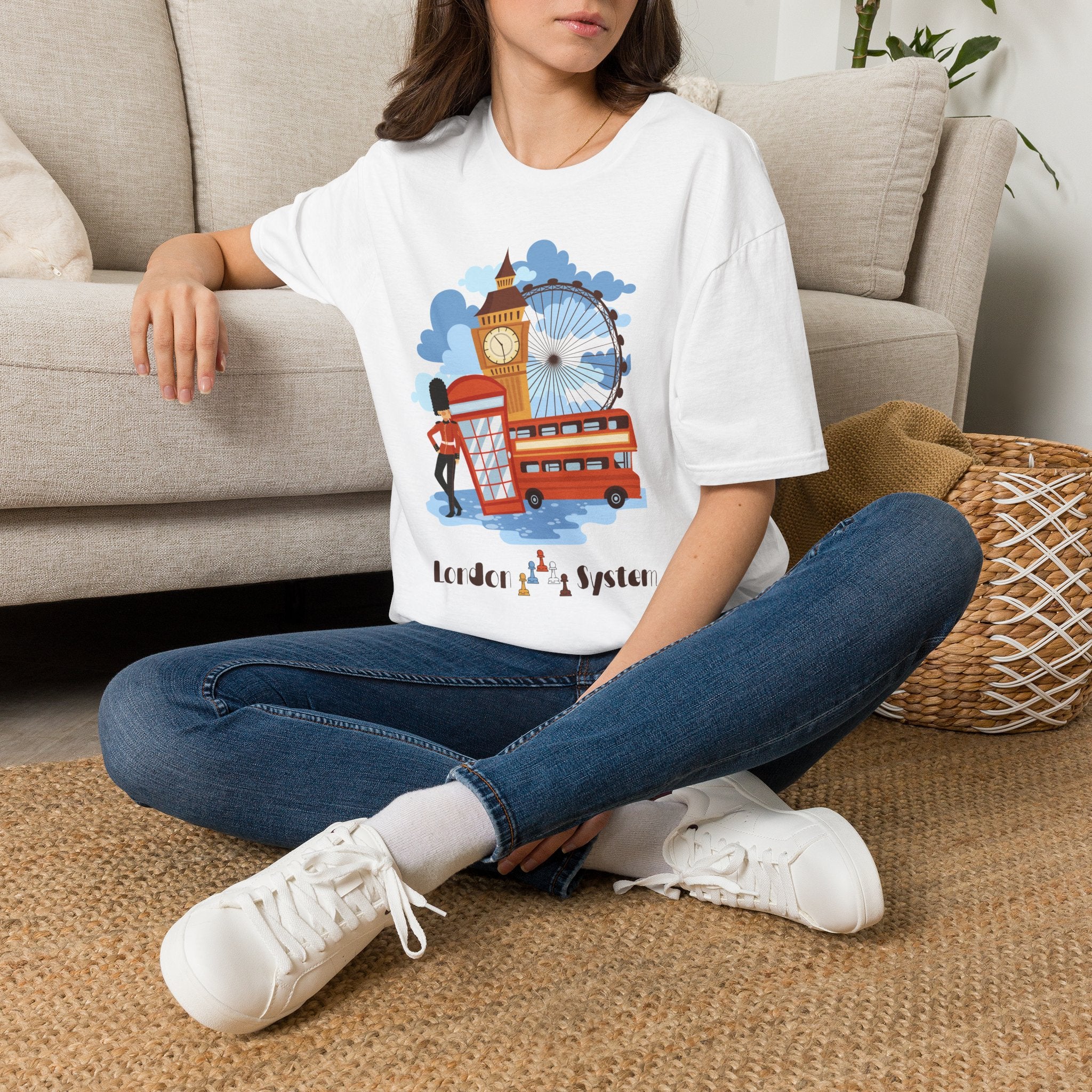 London Landmarks T‑Shirt — Big Ben, London Eye & Double-Decker Bus Design