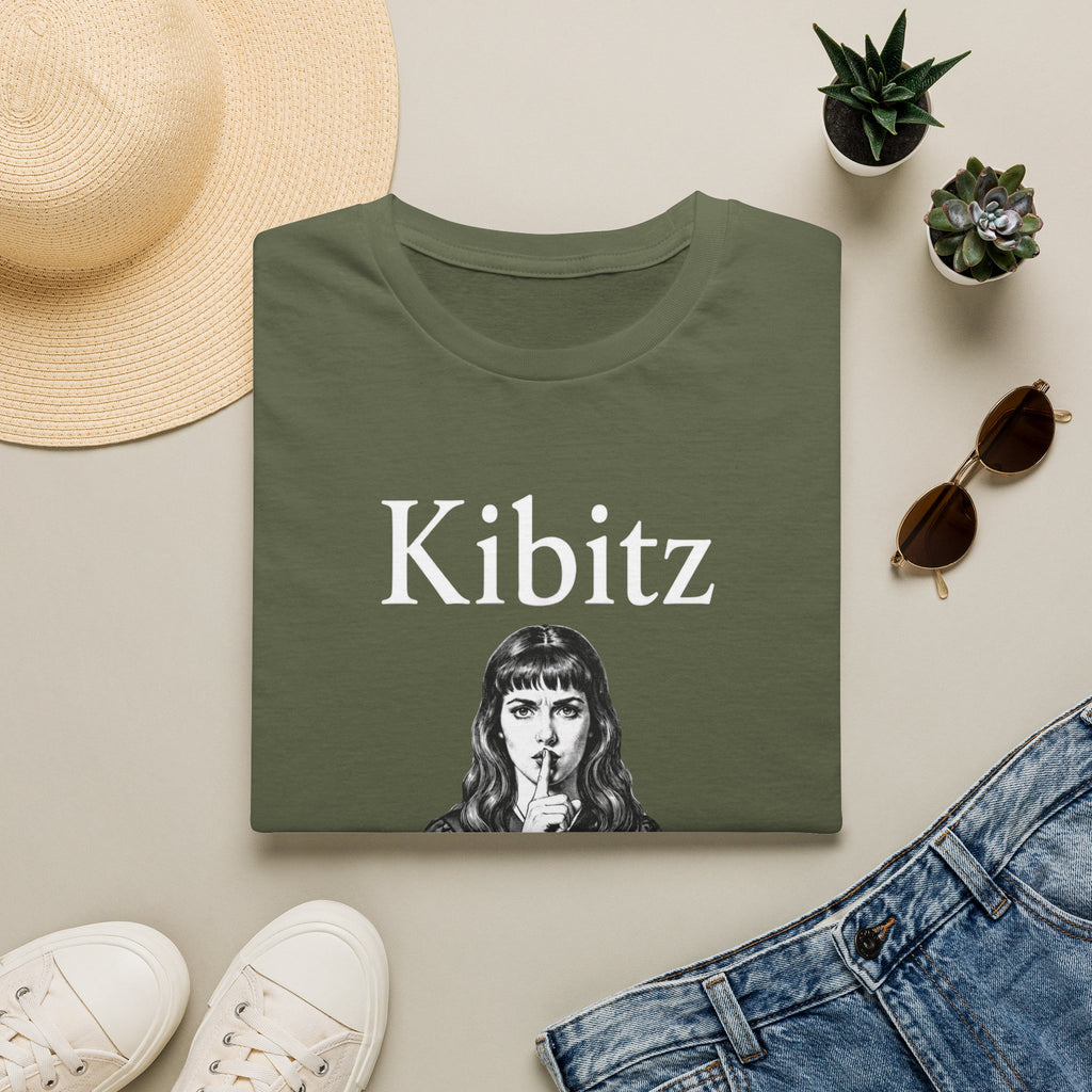 Kibitz Vintage Graphic T-Shirt — Funny Shh Finger Design