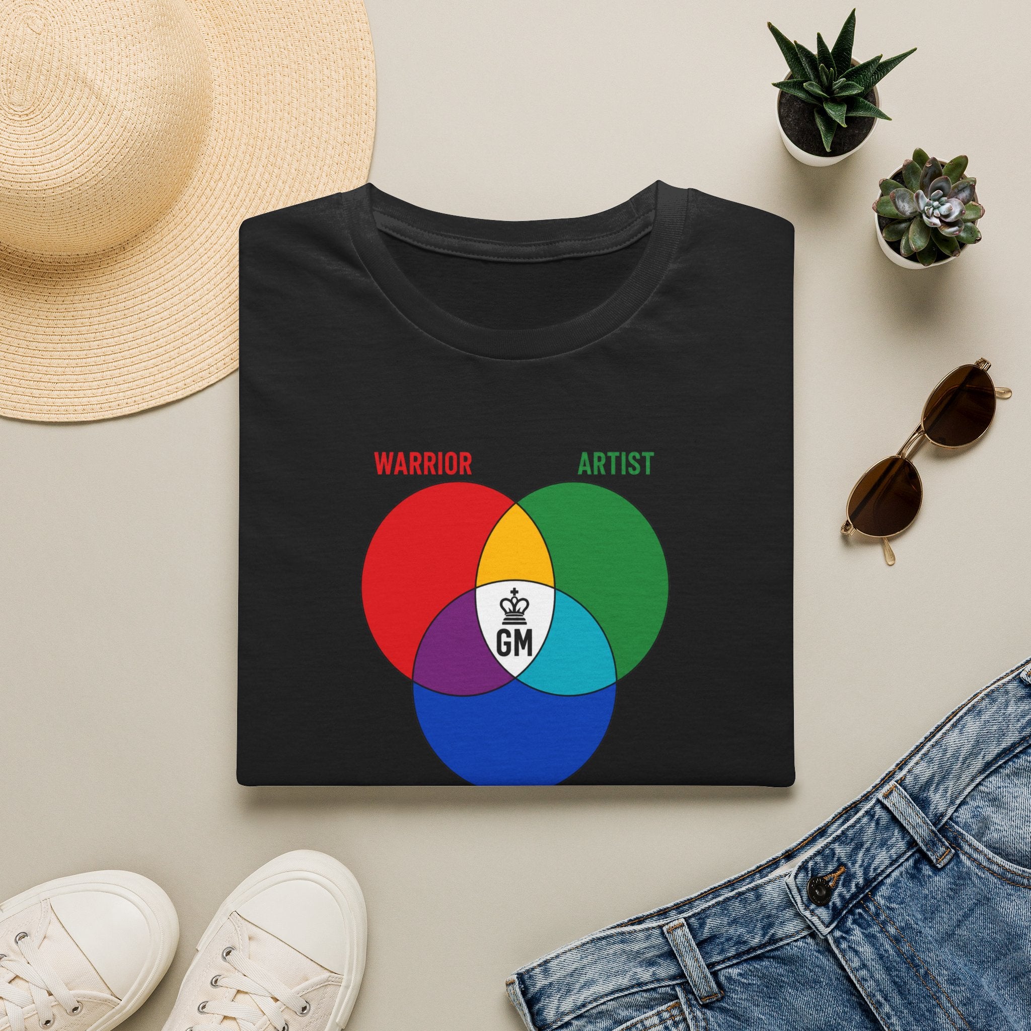 Venn Diagram 'Warrior Artist Scholar' Graphic T‑Shirt
