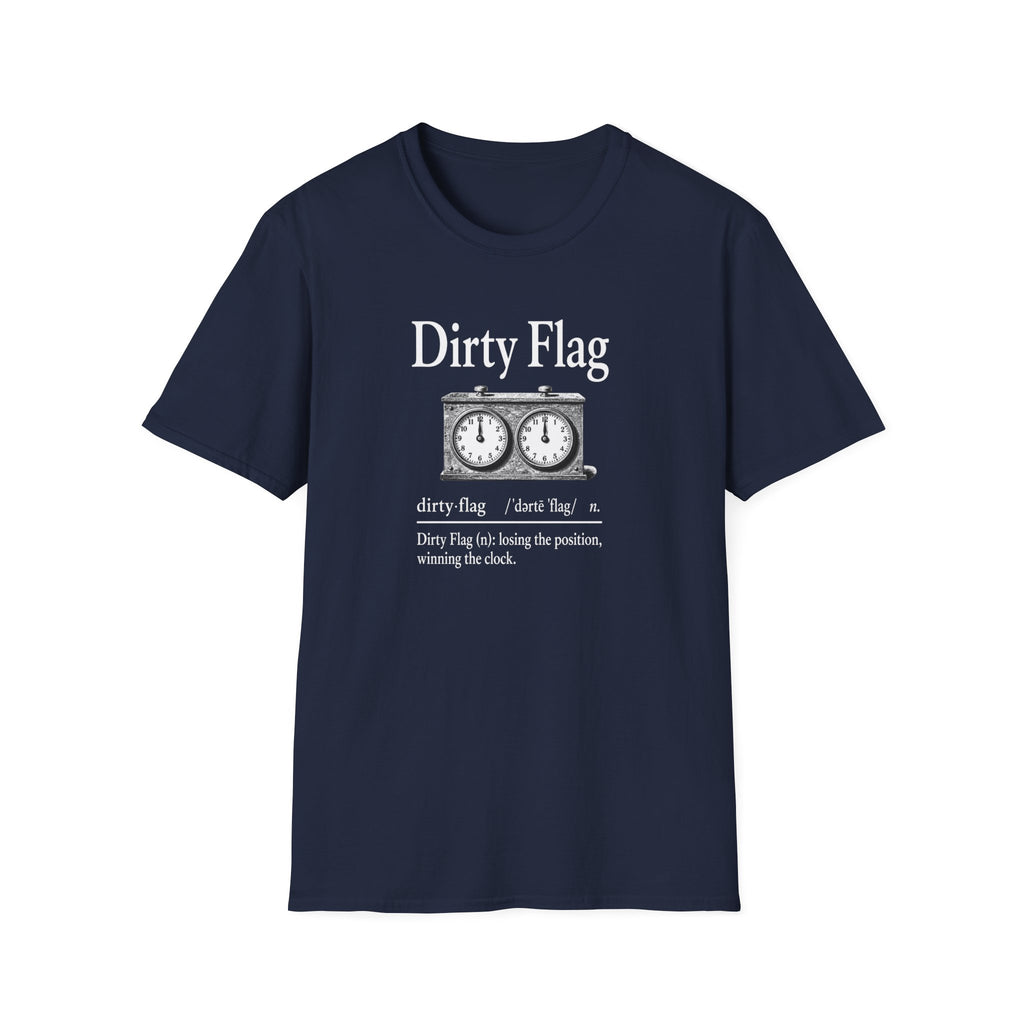 Dirty Flag Chess Clock T-Shirt — Funny Chess Player Gift