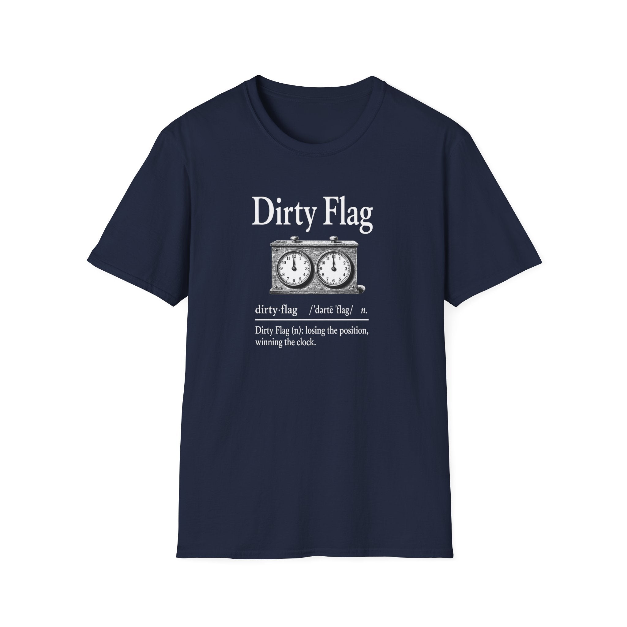 Dirty Flag Chess Clock T-Shirt — Funny Chess Player Gift