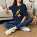 Lightning Bolt Graphic T‑Shirt — Retro 96 Design