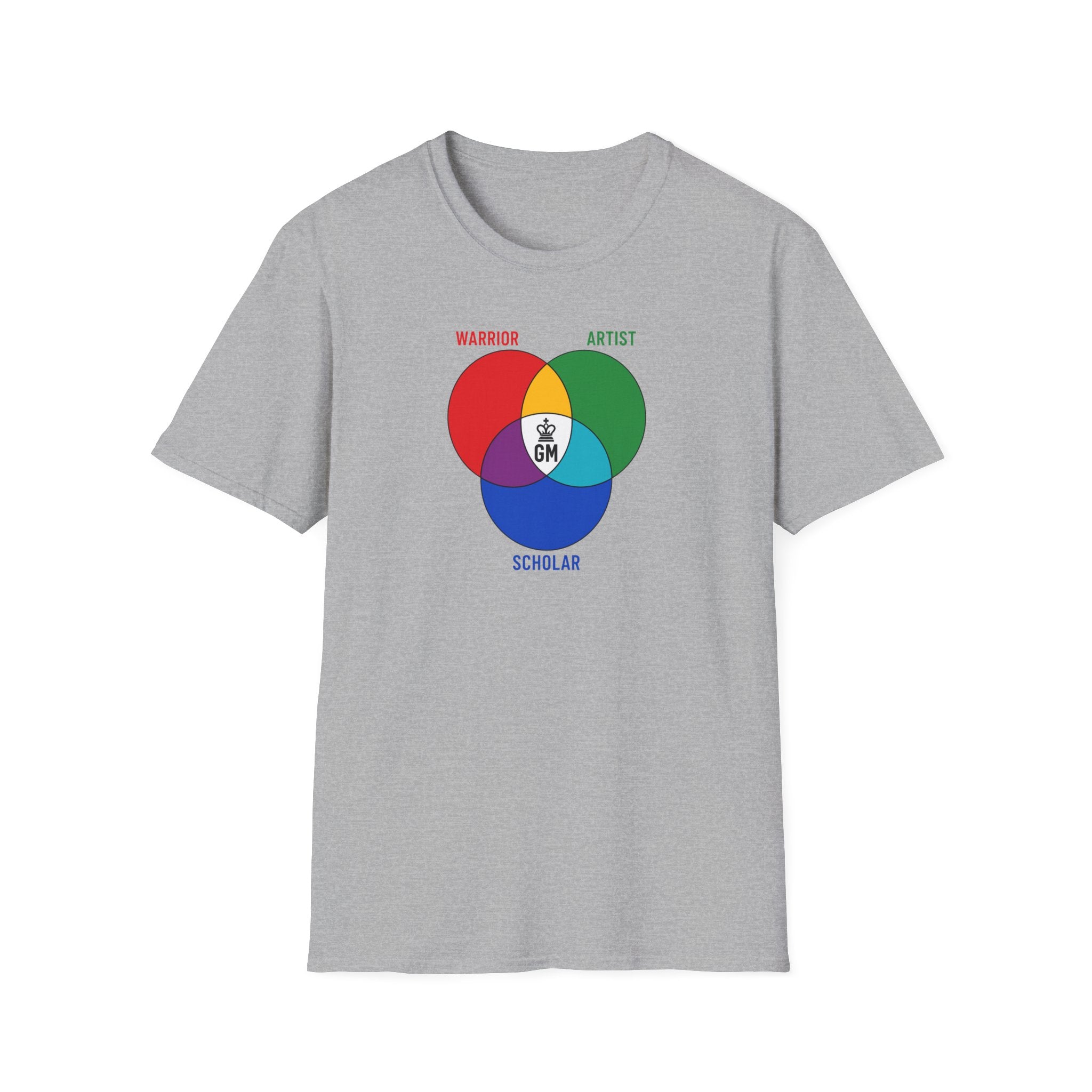 Venn Diagram 'Warrior Artist Scholar' Graphic T‑Shirt