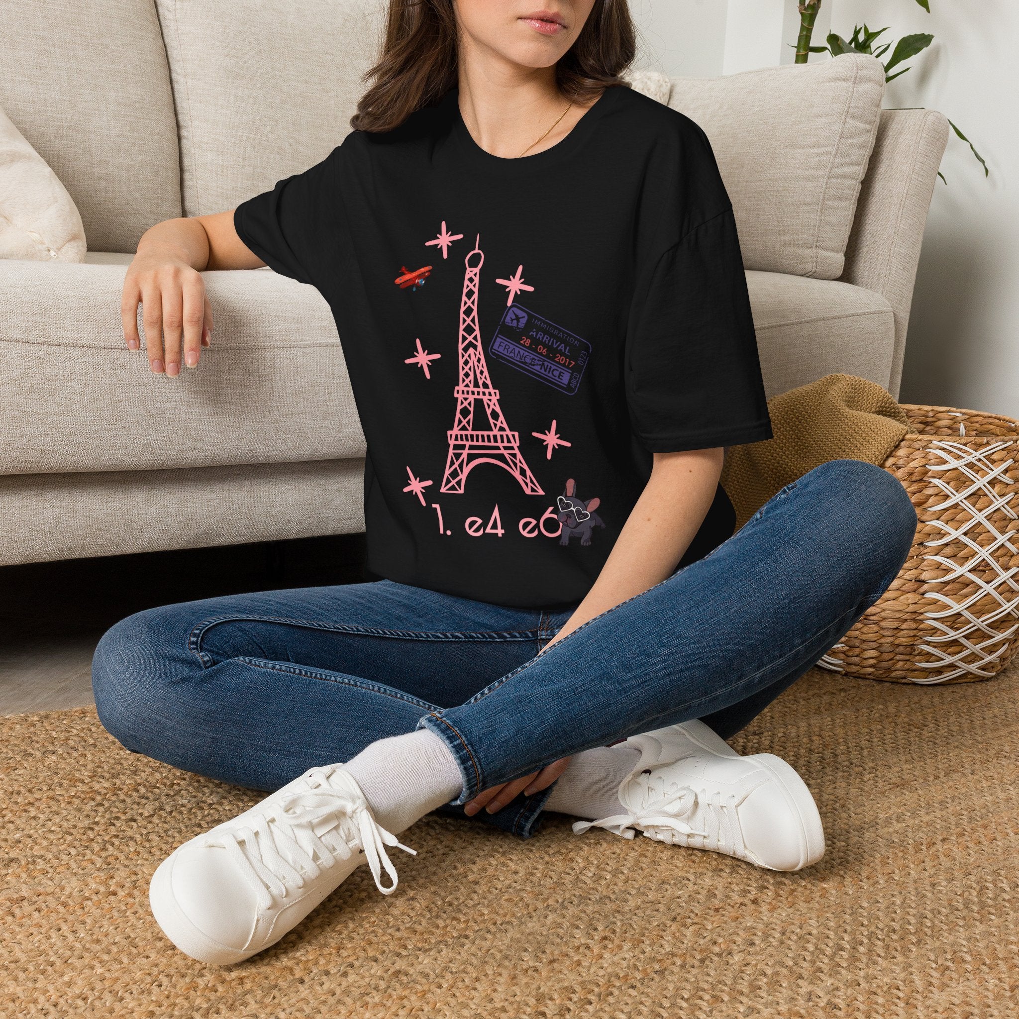 Paris Eiffel Tower Travel T‑Shirt — 'I Need Coffee' Cute Pink Landmark Tee
