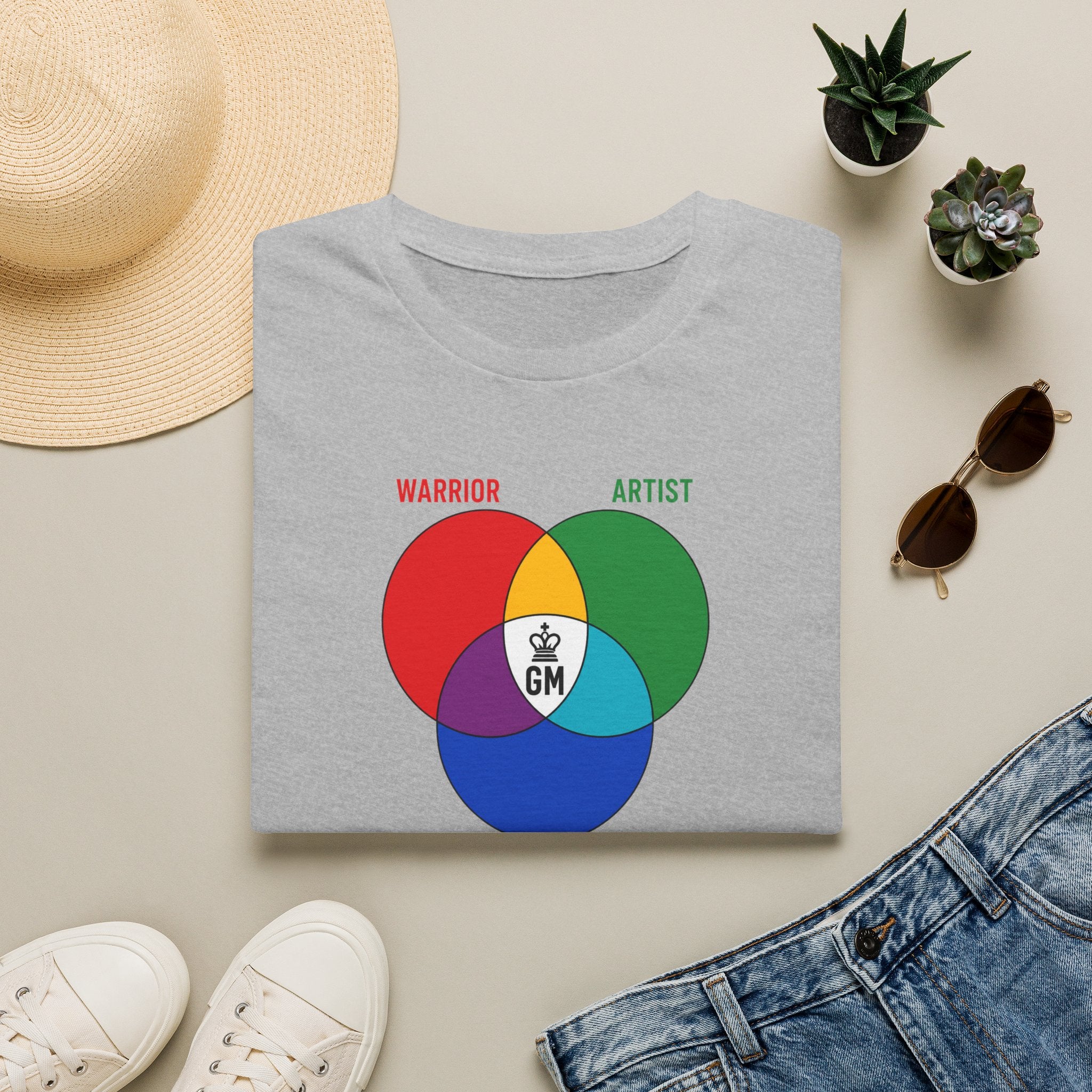 Venn Diagram 'Warrior Artist Scholar' Graphic T‑Shirt