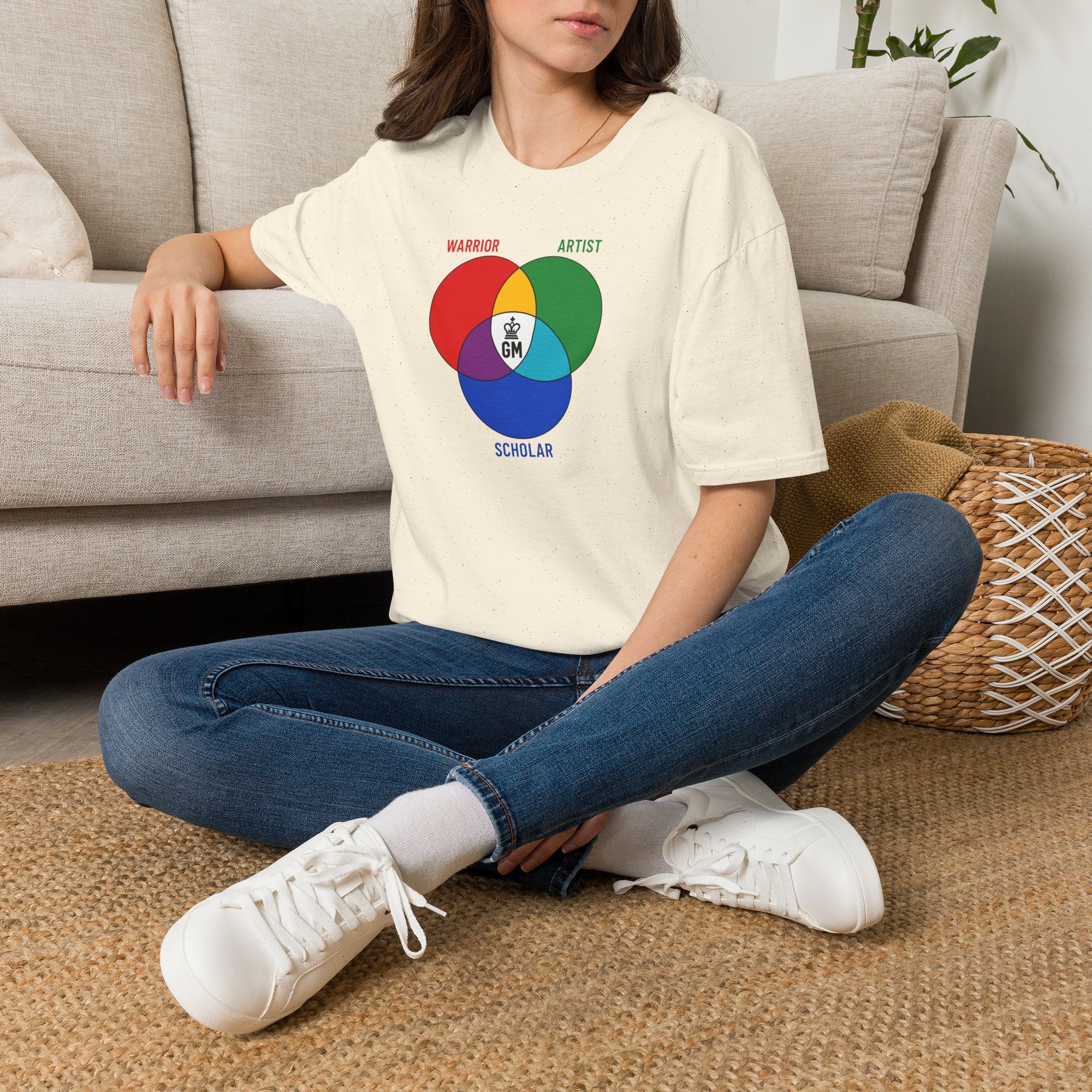 Venn Diagram 'Warrior Artist Scholar' Graphic T‑Shirt