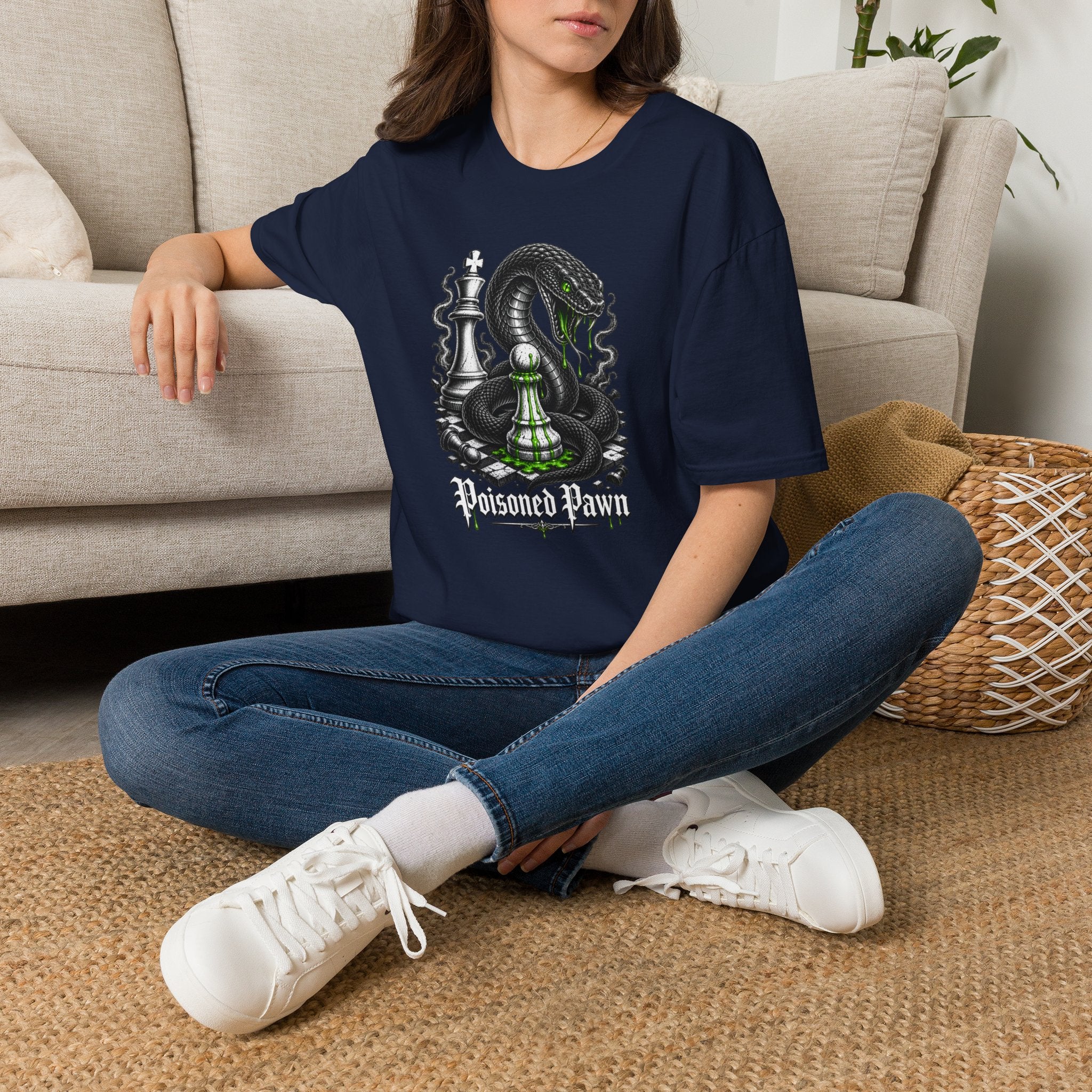 Snake Chess T-Shirt — Green Venom Chess Piece Graphic Tee