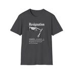 Resignation Chess Tee — 'Resignation' Graphic T‑Shirt with Chess King Surrender Design