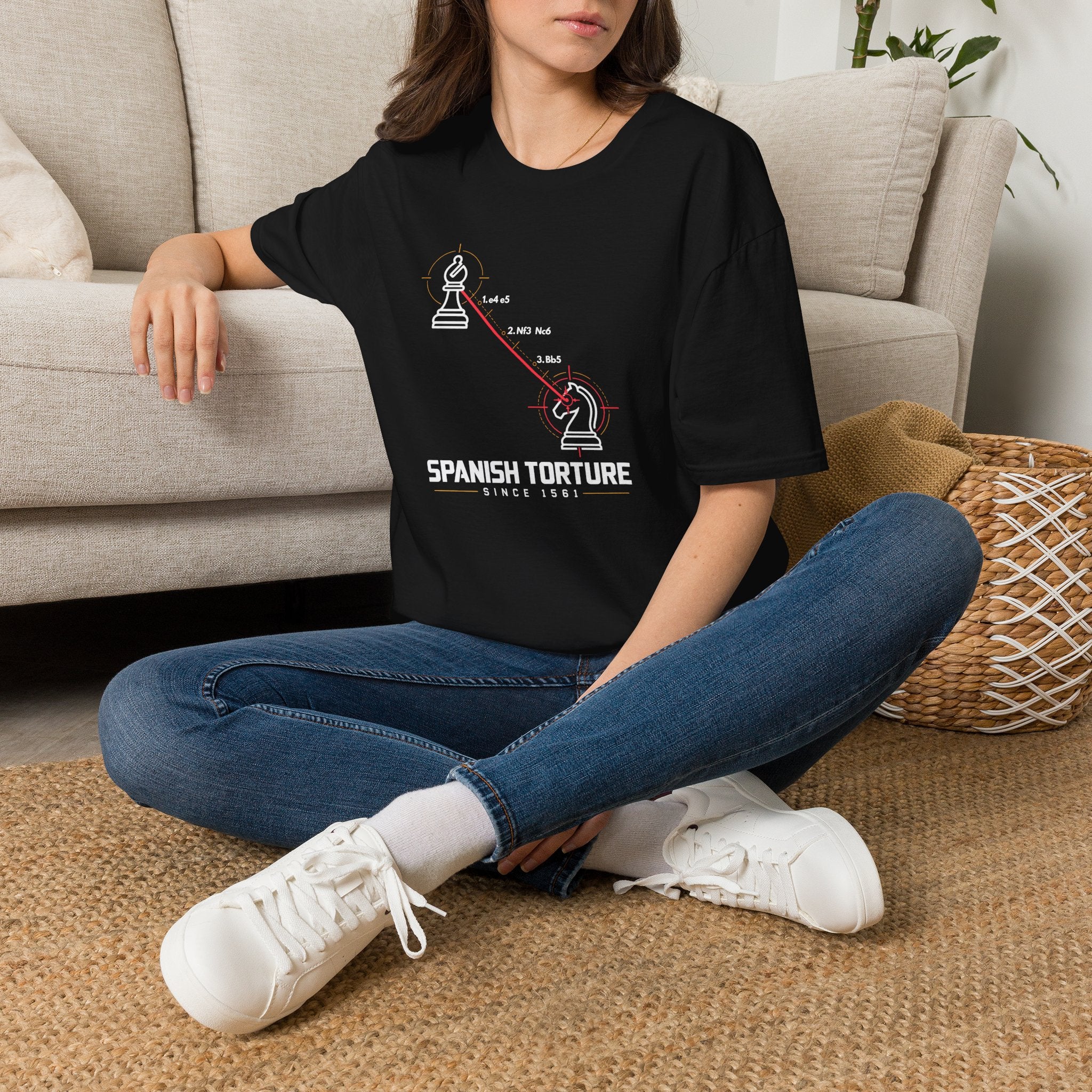 Chess 'Spanish Torture' T-Shirt — Opening Trap Diagram Tee