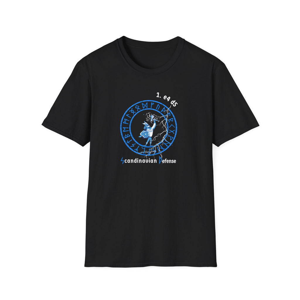 Viking Rune Shield T‑Shirt — 'I. ends' Lightning Defense Design