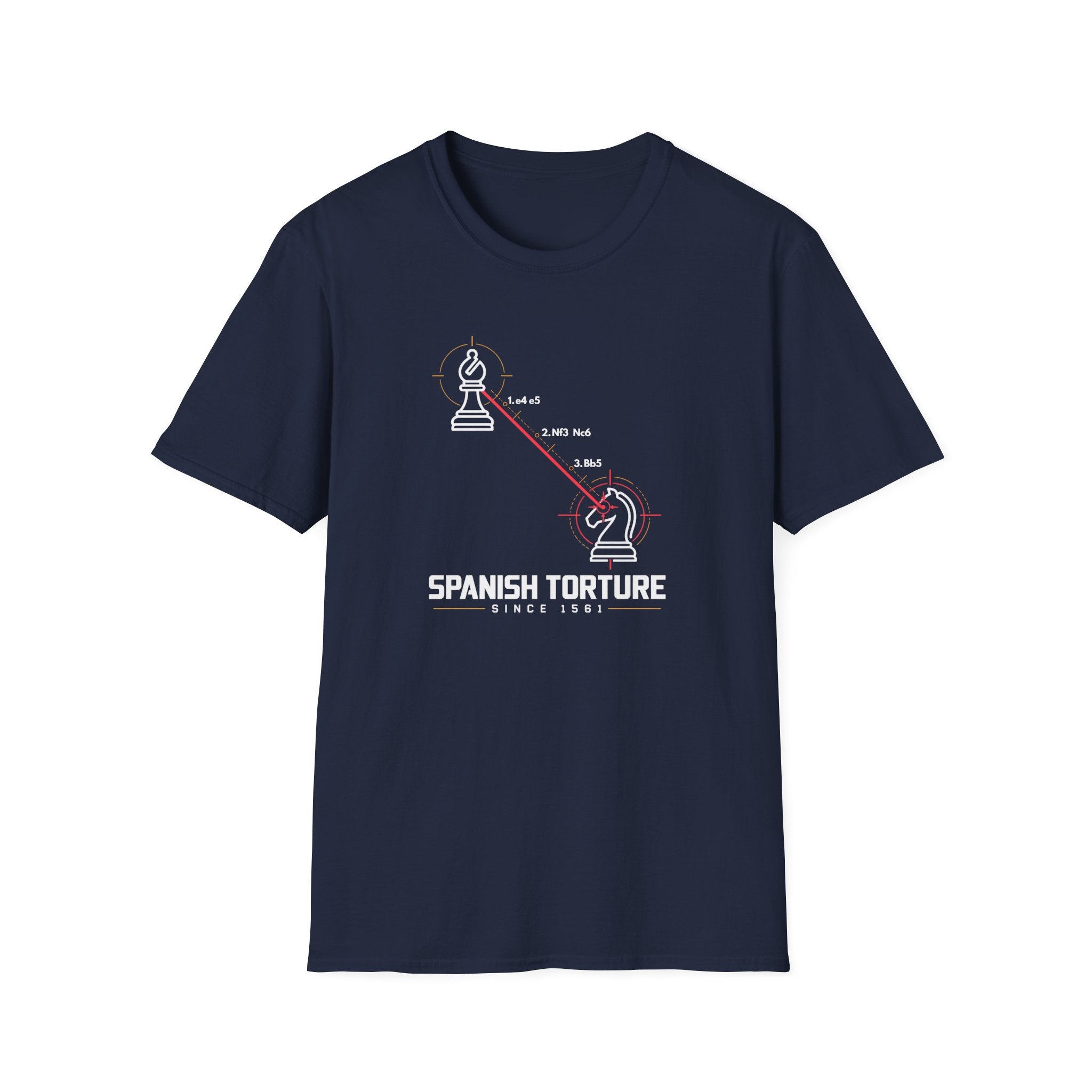 Chess 'Spanish Torture' T-Shirt — Opening Trap Diagram Tee