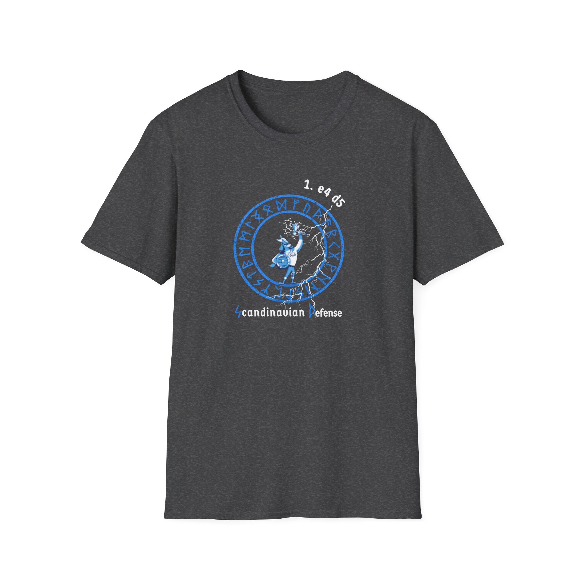 Viking Rune Shield T‑Shirt — 'I. ends' Lightning Defense Design