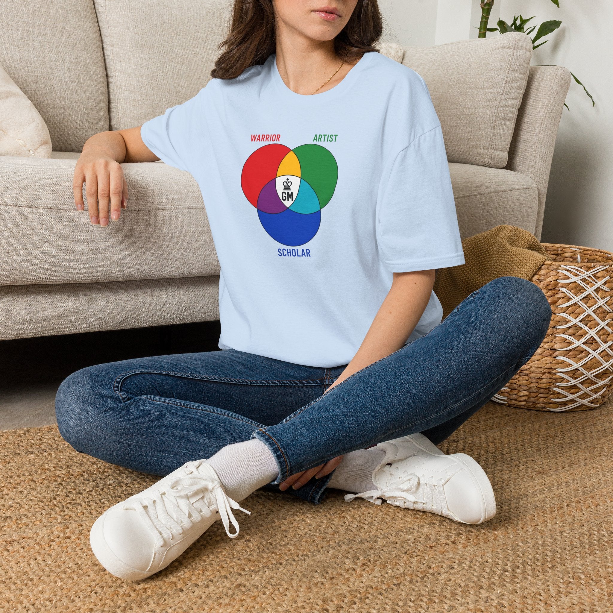 Venn Diagram 'Warrior Artist Scholar' Graphic T‑Shirt