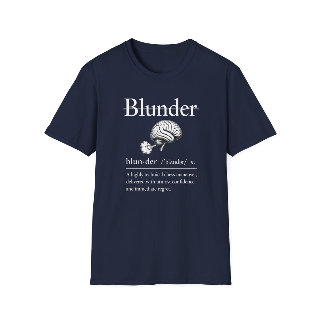 Blunder Definition T-Shirt — Brain Illustration Funny Dictionary Tee