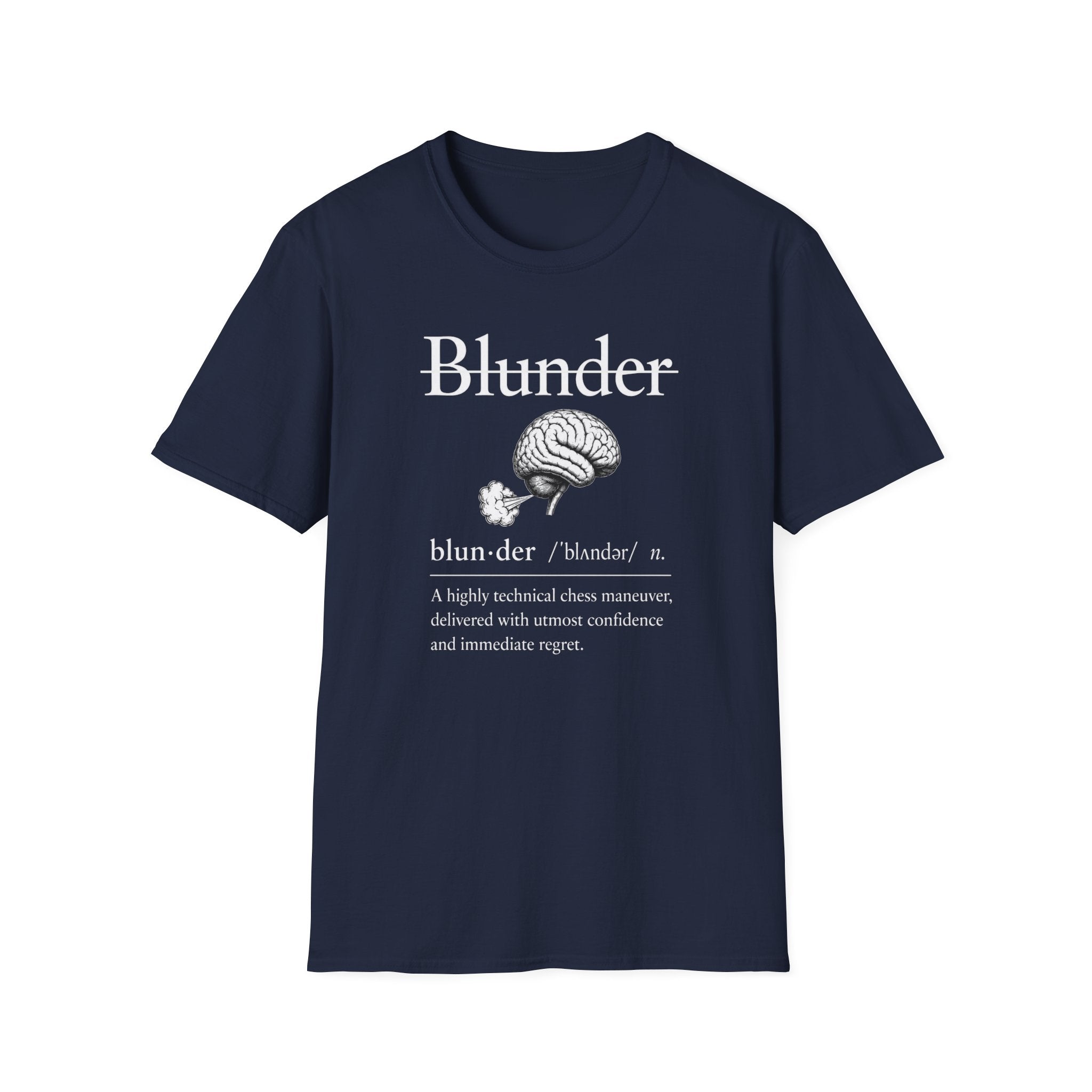 Blunder Definition T-Shirt — Brain Illustration Funny Dictionary Tee