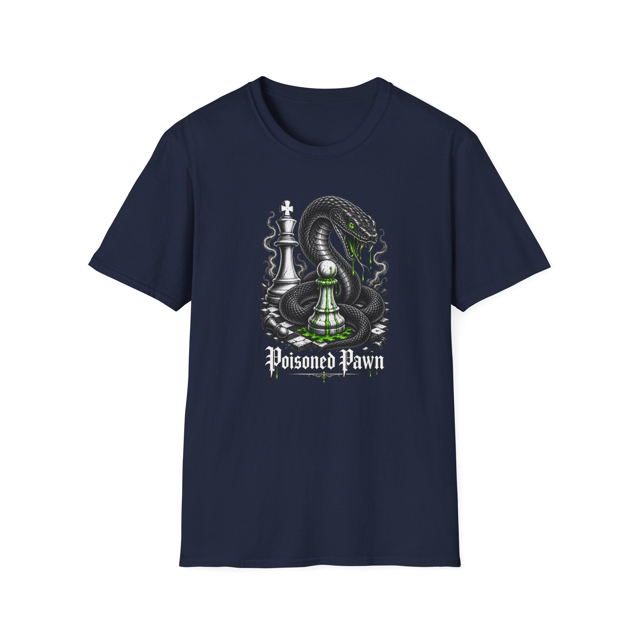 Snake Chess T-Shirt — Green Venom Chess Piece Graphic Tee