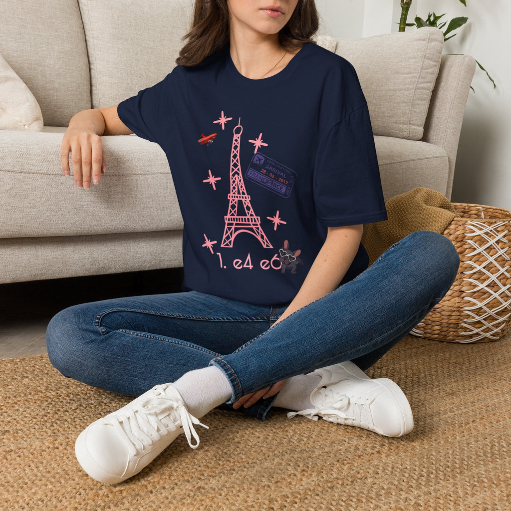 Paris Eiffel Tower Travel T‑Shirt — 'I Need Coffee' Cute Pink Landmark Tee
