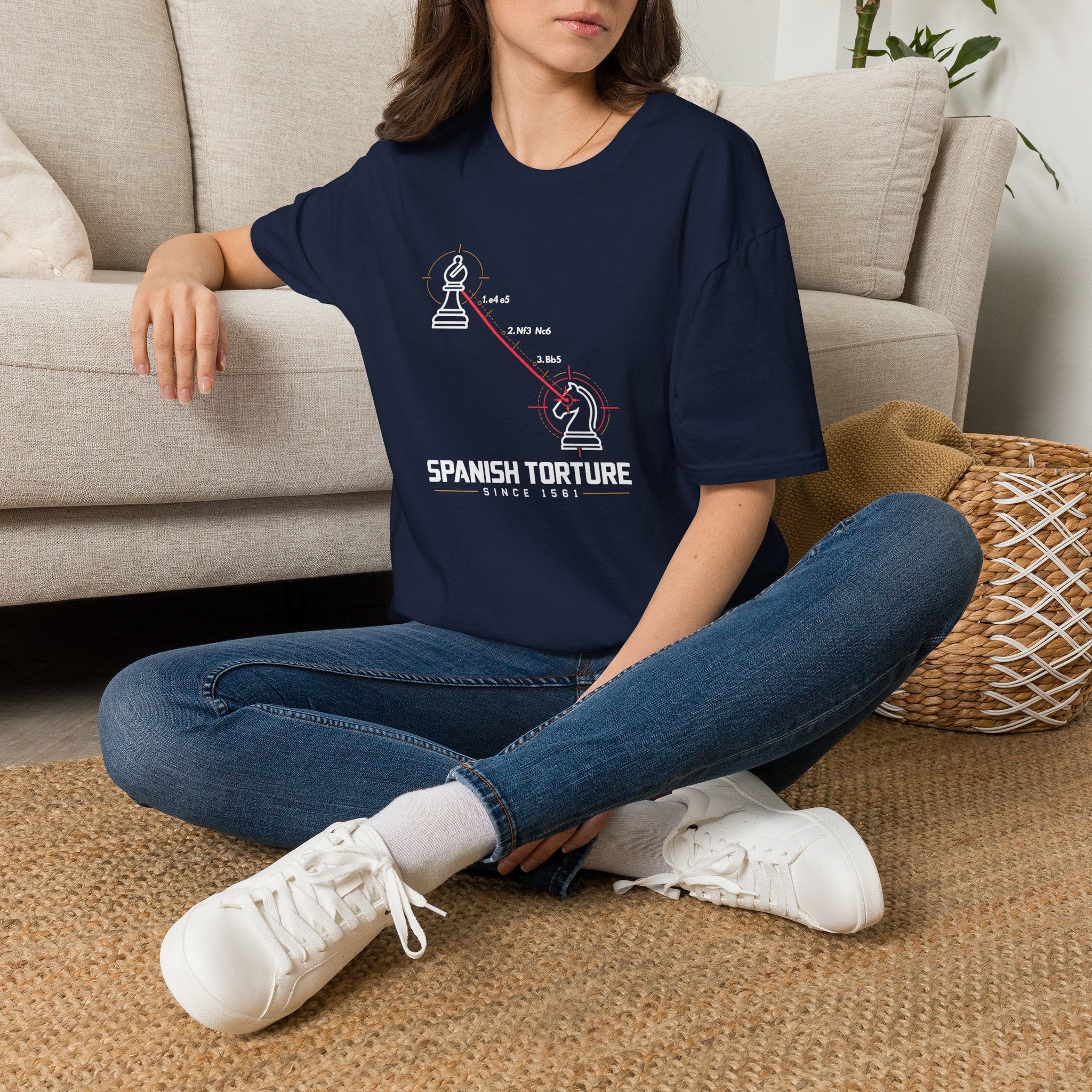 Chess 'Spanish Torture' T-Shirt — Opening Trap Diagram Tee