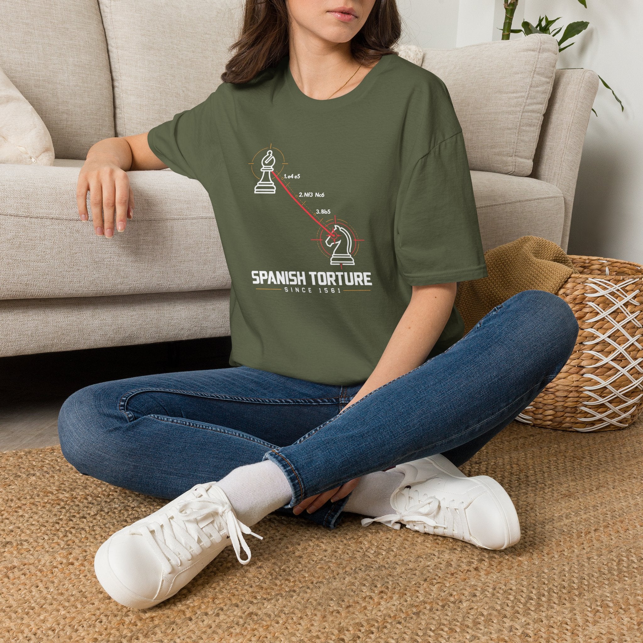 Chess 'Spanish Torture' T-Shirt — Opening Trap Diagram Tee