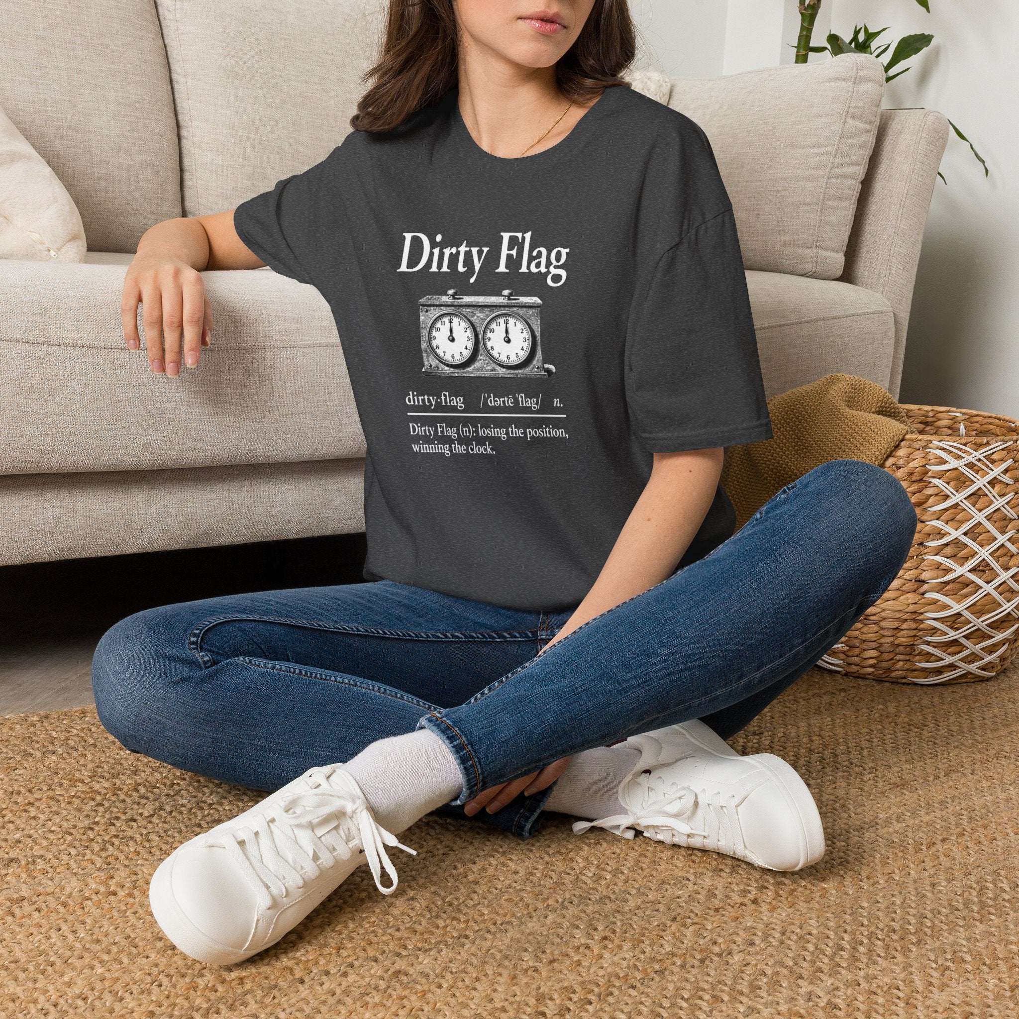 Dirty Flag Chess Clock T-Shirt — Funny Chess Player Gift
