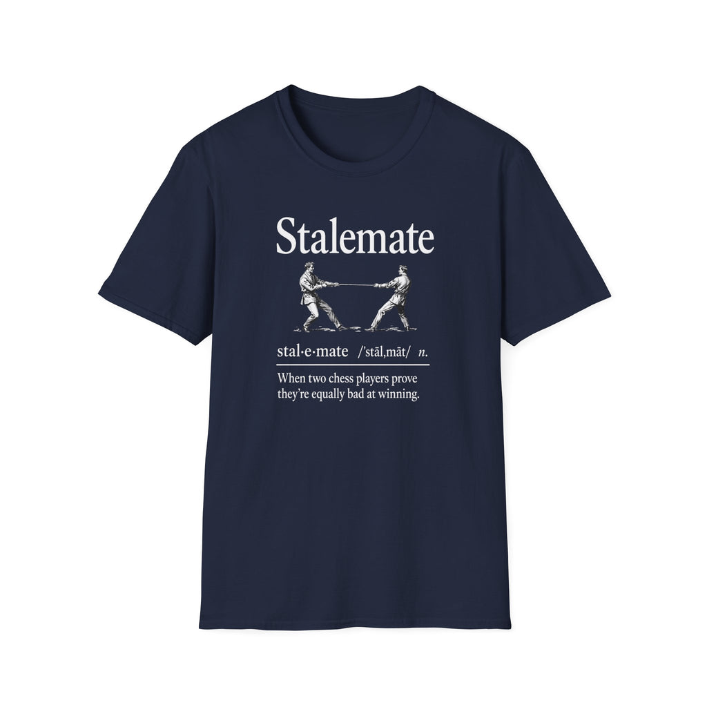 Stalemate T-Shirt — Vintage Fencing Chess Humor Tee