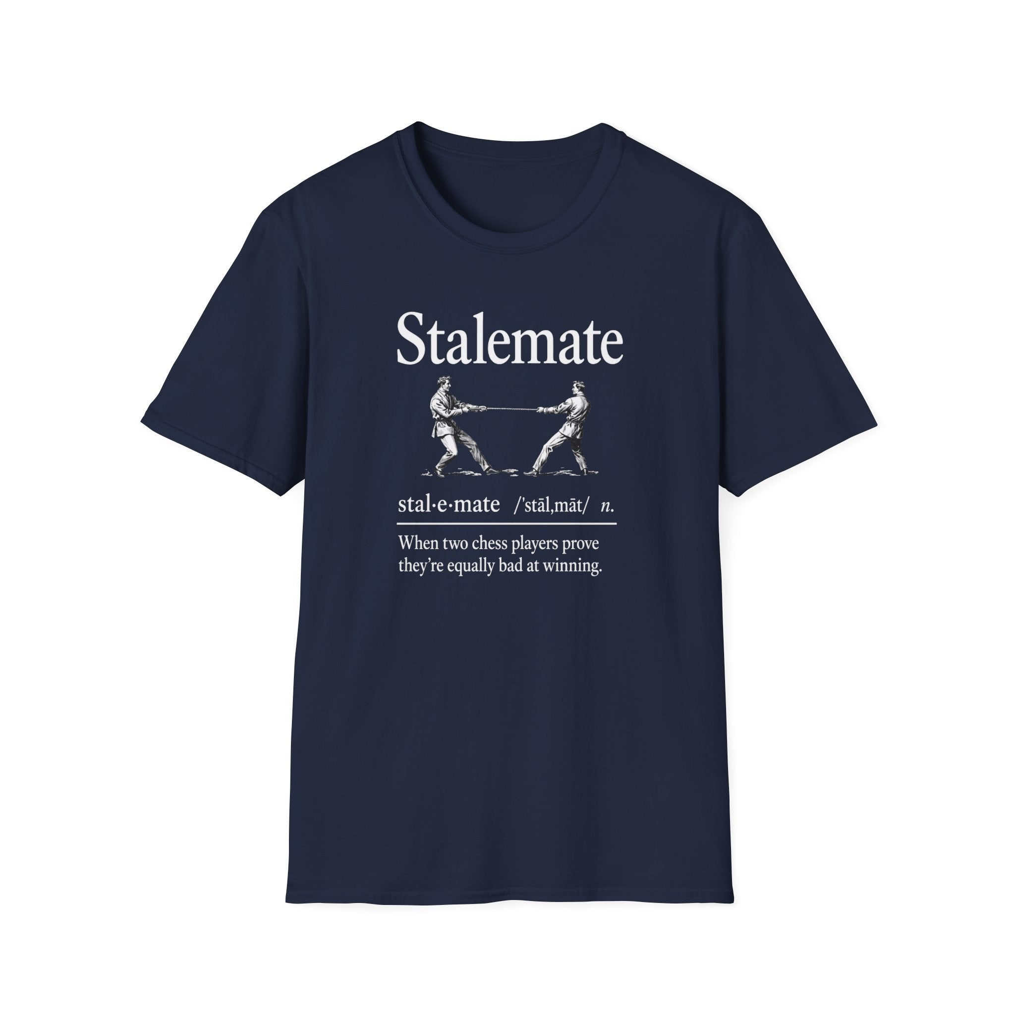 Stalemate T-Shirt — Vintage Fencing Chess Humor Tee